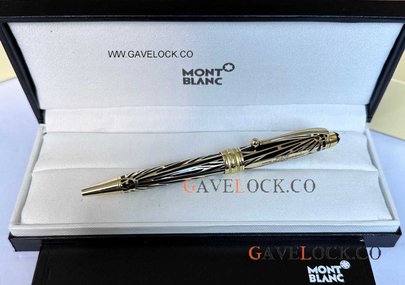 Copy Montblanc Meisterstuck 100 Yrs Doue Classique Gold-Black Ballpoint